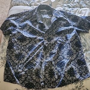 Men's Blue Paisley Shirt